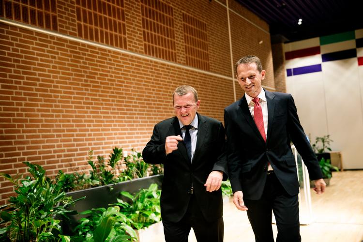 Tilbage i 2014 indgik Lars Løkke Rasmussen og Kristian Jensen en aftale, der reddede Løkke fra at blive væltet og sikrede Kristian Jensen større indflydelse. Foto: Miriam Dalsgaard/POLFOTO
