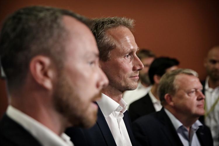
   Arkiv: Lars Løkke Rasmussen (V) og Kristian Jensen (V) foreslår, landsmødet i Venstre fremrykkes til 21. september.
   Foto: Jens Dresling/POLFOTO