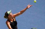 Caroline Wozniacki var nede med 0-3 i andet sæt, men fik kontakt igen, inden den 19-årige skruede bissen på.  Foto: Kena Betancur/Ritzau Scanpix