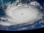 Sådan ser orkanen 'Dorian' ud set fra den internationale rumstation ISS. Foto: Nasa/Ritzau Scanpix