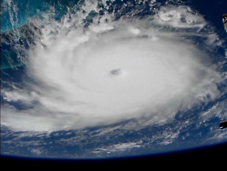 Sådan ser orkanen 'Dorian' ud set fra den internationale rumstation ISS. Foto: Nasa/Ritzau Scanpix