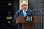 Den britiske premierminister, Boris Johnson, holdt  klokken 19 dansk tid  tale foran sin embedsbolig i Downing Street. Foto: Ben Stansall/Ritzau Scanpix