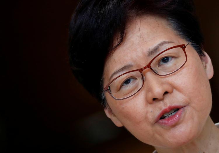 Efter tre måneder med protester giver Hongkongs leder, Carrie Lam, sig nu på et afgørende punkt. Foto: Kai Pfaffenbach/Ritzau Scanpix