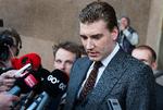  I marts 2013 blev Bendtner frakendt kørekortet i tre år fik en bøde på 842.000 kroner for at have kørt mod trafikken i Indre By med en promille på 1,74.   Foto: Mogens Flindt/POLFOTO