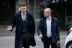 Nicklas Bendtner på vej til  Københavns Byret med sin advokat Anders Németh 2. november 2018. I byretten blev Bendtner dømt for vold begået  mod en taxachauffør i september 2018 Foto: Jens Dresling/POLFOTO