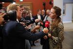 Ellen Trane Nørby peger på Jakob Ellemann-Jensen som partiets kommende formand. Spørgsmålet om posten som næstformand er hun noget mere uklar i mælet om.   Foto: Jens Dresling/POLFOTO