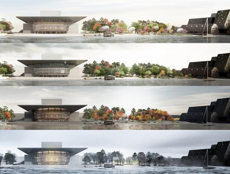 Der er tænkt over, hvordan farverne vil forandre sig, og at der bliver noget for øjet gennem hele året. Visualisering: COBE