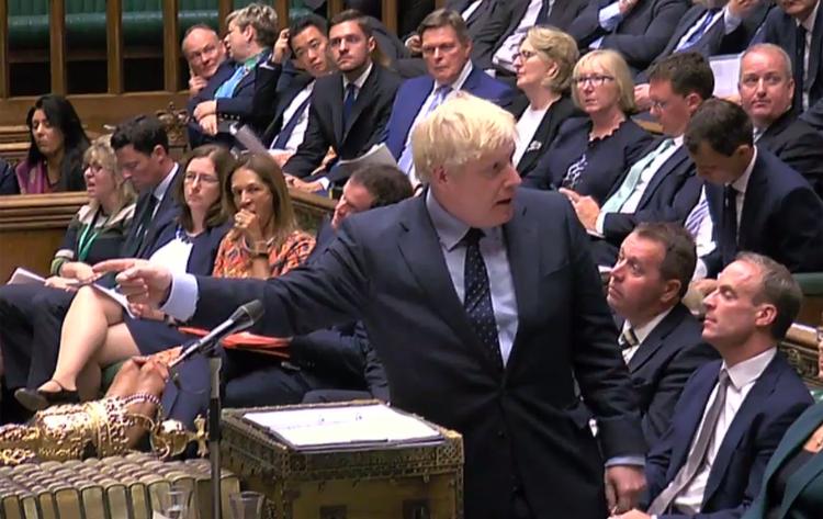 Brexit: Boris Johnson har mistet sit spinkle flertal i det britiske underhus tirsdag. (AFP foto)
   Foto: -/Ritzau Scanpix
