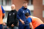Nicklas Bendtner trænede onsdag for første gang med resten af FCK'erne. En træning, der tiltrak mange fans og medier.   Foto: Jens Dresling/POLFOTO