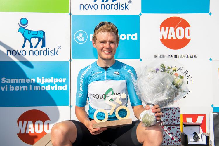 Niklas Larsen har haft fuld fart på, siden han i søndags hyldedes som vinder af PostNord Danmark Rundt. Foto: Thomas Sjørup/Ritzau Scanpix