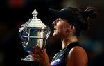 Andreescu gik hele vejen og vandt finalen i US Open. Dermed er hun den første teenager til at vinde en grand slam siden 2006, hvor en dengang 19-årig Maria Sharapova triumferede i US Open. Foto: Clive Brunskill/Ritzau Scanpix