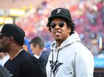 Jay-Z's samarbejde med NFL bliver kritiseret for at have doneret penge til en klub, der ifølge kritikere er med til at opretholde race-stigma ved at klippe en sort mands dreadlocks af. Foto: Jayne Kamin-oncea/Ritzau Scanpix