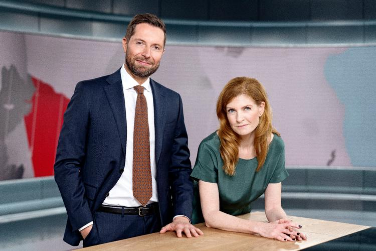 Kåre Røgind Quist og Nina Z. Munch-Perrin er klar til at interview kollegerne. Foto: Agnete Schlichtkrull/DR