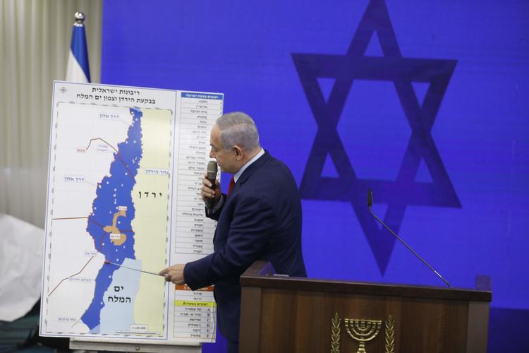Der er valgkamp i Israel, og premierminister Netanyahu kastede i går en plan om at annektere dele af Vestbredden på bordet.  Foto: Menahem Kahana/Ritzau Scanpix