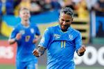 Brasilianskfødte Marlos scorede det andet af Ukraines tre mål i 3-0-sejren i Litauen. Foto: Ints Kalnins/Ritzau Scanpix