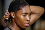 Caster Semenya er udelukket fra at løbe de korte mellemdistanceløb fra 400 meter til 1.500 meter. Hun må derimod godt løbe sprint og løb fra 3.000 meter og  op.  Foto: Philippe Wojazer/Ritzau Scanpix