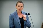 Statsminister Mette Frederiksen (S) da hun gav en undskyldning til Godhavnsdrengene, der blev tævet og ydmyget på børnehjemmet Godhavn. En tale hun modtager prisen Årets danske tale 2019 for.  Foto: Jens Dresling/POLFOTO