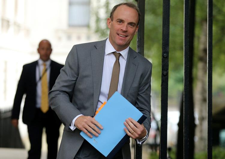 Den britiske udenrigsminister, Dominic Raab Foto: Isabel Infantes/Ritzau Scanpix
