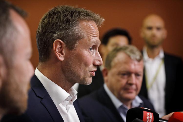 Kristian Jensen og Lars Løkke efter et gruppemøde tidligere på året.  Foto: Jens Dresling/POLFOTO