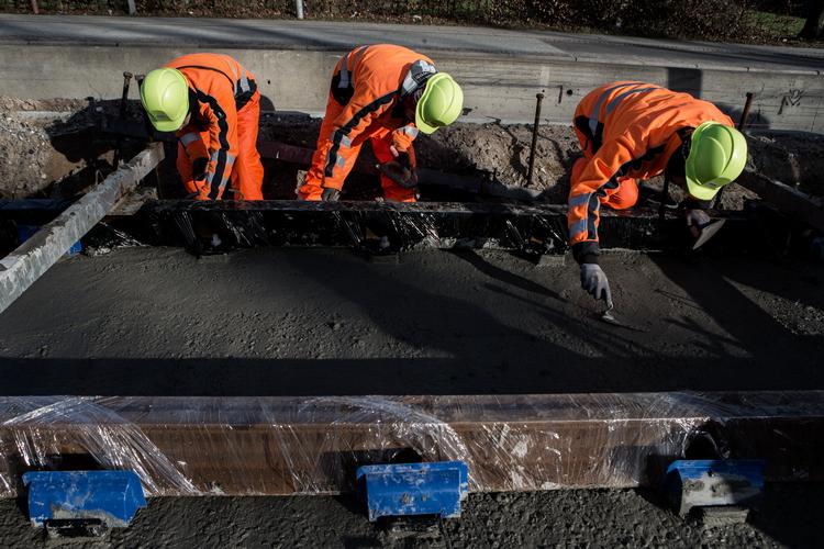Også under byggeriet af letbanen i Aarhus har 3F gået i rette med den italienske entreprenør om de forhold, de ansatte arbejdede under. 3F mente efterfølgende, at flere blev truet til tavshed.  Foto: Tobias Nicolai/POLFOTO