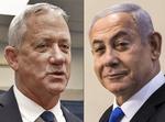 Parlamentsvalget i Israel endte med dødt løb mellem de to rivaler, den forhenværende general Benny Gantz (tv.) og den nuværende regeringschef, Benjamin Netanyahu. Foto: Emmanuel Dunand, Menahem Kahana/Ritzau Scanpix