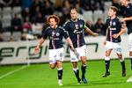 For anden kamp i træk scorede Mustafa Amini (tv.), og i Odense sikrede det efter 80 minutter en 2-1-sejr over OB. Foto: Claus Fisker/Ritzau Scanpix