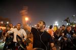 Demonstranter er samlet i Kairo, hvor de forsøgte at lægge pres for, at landets præsident, Abdel Fattah al-Sisi træder tilbage.  Foto: Amr Abdallah Dalsh/Ritzau Scanpix