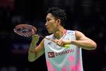 Det er lykkedes en række modstandere at presse Kento Momota ud i tre sæt, men kun ganske få vinder over ham. Søndag vandt japaneren for første gang China Open.
   Foto: Str/Ritzau Scanpix