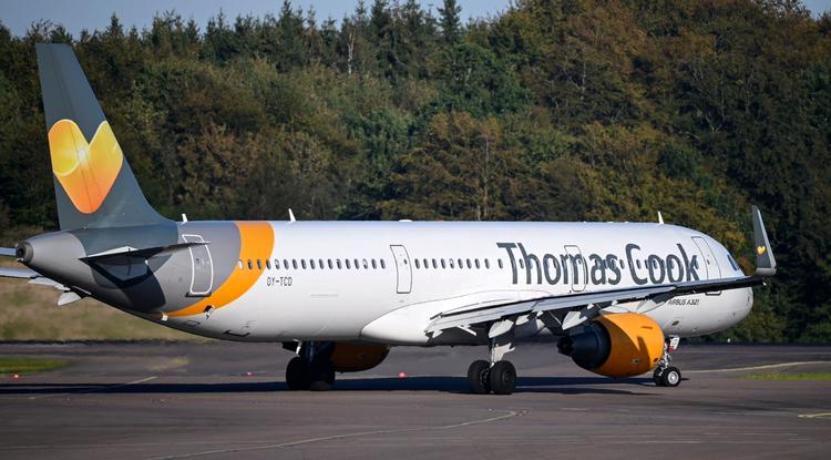 Spies' britiske ejer Thomas Cook har natten til mandag begæret sig konkurs. Hundredtusinder passagerer er strandet i hele verden. Foto: 50090 Johan Nilsson/tt/Ritzau Scanpix