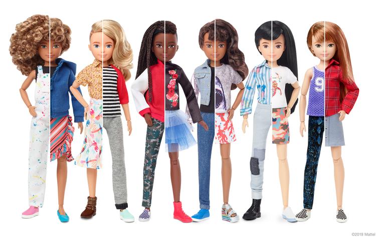 En ny serie af dukker fra legetøjsproducenten Mattel giver børn mulighed for at udtrykke køn lige efter deres eget hoved.  