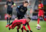 Lasse Vigen Christensen blev matchvinder for Brøndby i Skive.  Foto: Jens Dresling/POLFOTO