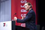 Mette Frederiksens på 3F's kongres i Aalborg.  Foto: Henning Bagger/Ritzau Scanpix