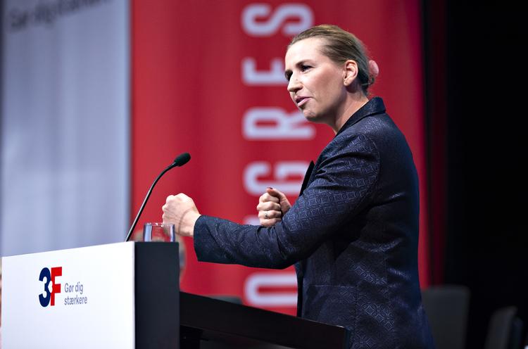 Mette Frederiksens på 3F's kongres i Aalborg.  Foto: Henning Bagger/Ritzau Scanpix