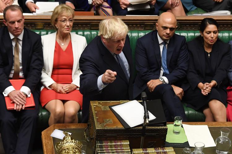 Boris Johnson kaldte det blandt andet humbug, at han skulle være med til at opildne til had mod sine politiske modstandere.
   Foto: Jessica Taylor/Ritzau Scanpix