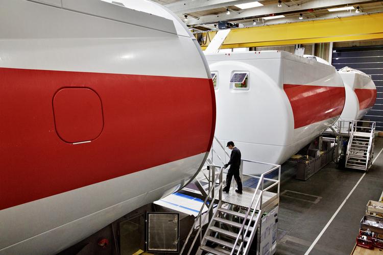 
    Vindmølleproducenten Siemens i Brande vil  stadig skulle producere havvindmøller. (arkivfoto)   Foto: Miriam Dalsgaard/POLFOTO