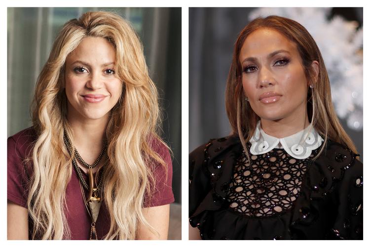 Shakira (t.v.) og Jennifer Lopez er begge garanter for energiske sceneshows.  Foto: Victoria Will & Mario Anzuoni/reuters/ritzau Scanpix