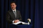 Ukraines præsident og tidligere komiker, Volodymyr Selenskij, ved FNs generalforsamling i år. Foto Afp. Foto: Timothy A. Clary/Ritzau Scanpix