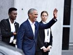 
    Den tidligere amerikanske præsident Barack Obama forlader Musikkens Hus i Aalborg. Foto: Henning Bagger/Ritzau Scanpix