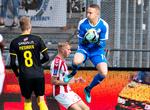 Ved stillingen 1-0 reddede Randers-målmanden Patrik Carlgren et straffespark.
   Foto: Henning Bagger/Ritzau Scanpix