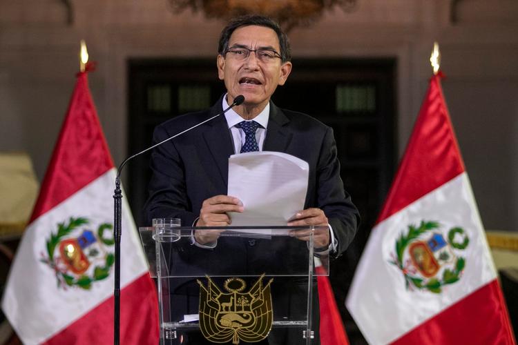 Perus præsident, Martín Vizcarra, har mandag opløst kongressen og siger, at han vil udskrive valg. Foto: Juan Pablo Azabache Manayay/Ritzau Scanpix