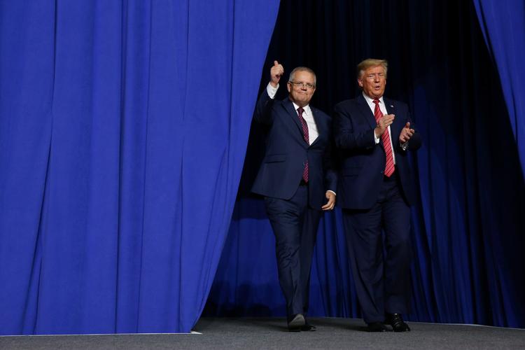 Donald Trump har talt i telefon med Australiens premierminister, Scott Morrison. (arkiv) Foto: Jonathan Ernst/Ritzau Scanpix