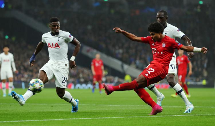Unge Serge Gnabry viste højt niveau under opgøret i London tirsdag aften, da Tottenham tog imod Bayern München. Tyskeren scorede fire gange. Foto: Eddie Keogh/Ritzau Scanpix