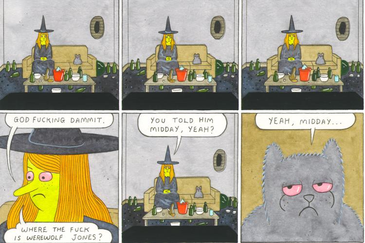 Illustration Fra tegneserien 'Bad gateway' af Simon Hanselmann