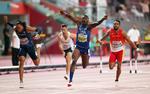 Grant Holloway erobrede onsdag aften VM-guld i Doha.
   Foto: Hannah Mckay/Ritzau Scanpix