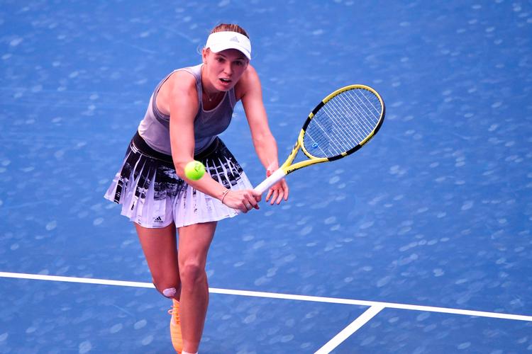 Caroline Wozniacki  er i en kvartfinale for første gang i et lille halvt år.  Foto: Hector Retamal/Ritzau Scanpix