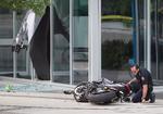 I optagelserne til filmen 'Deadpool 2' mistede en stuntkvinde livet i en motorcykelulykke.  Foto: Darryl Dyck/Ritzau Scanpix