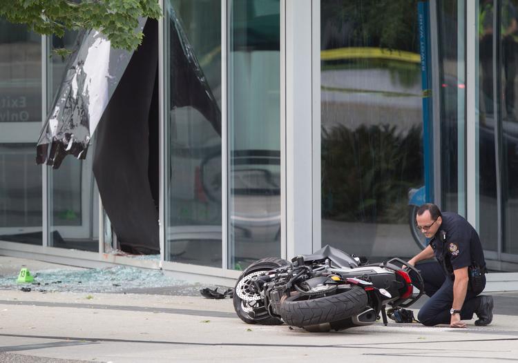 I optagelserne til filmen 'Deadpool 2' mistede en stuntkvinde livet i en motorcykelulykke.  Foto: Darryl Dyck/Ritzau Scanpix