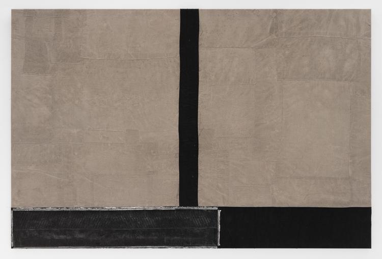 Asger Dybvad Larsens værker kan godt minde om visse abstrakte eller minimalistiske værker i efterkrigstidens amerikanske kunst. Eller tænk på hollænderen Mondrian, der også arbejdede med billedsprogets reduktion. Foto: David Stjernholm