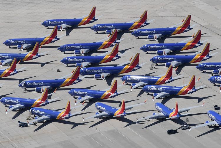 Boeings MAX-passagerfly (billedet) har været underlagt flveforbud i månedsvis efter to dødelige styrt. De fly, som nu skal tjekkes for revner, er af typen NG. Foto: Mark Ralston/Ritzau Scanpix