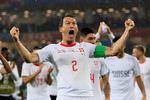 Under VM-slutrunden i 2018 var Stephan Lichtsteiner anfører, da Schweiz besejrede Serbien 2-1 på et mål af den nu skadede Xherdan Shaqiri i 90. minut. Schweiz spillede 1-1 mod Brasilien og 2-2 mod Costa Rica, men tabte 1-0 til Sverige i ottendedelsfinalen.
   Foto: Gonzalo Fuentes/Ritzau Scanpix